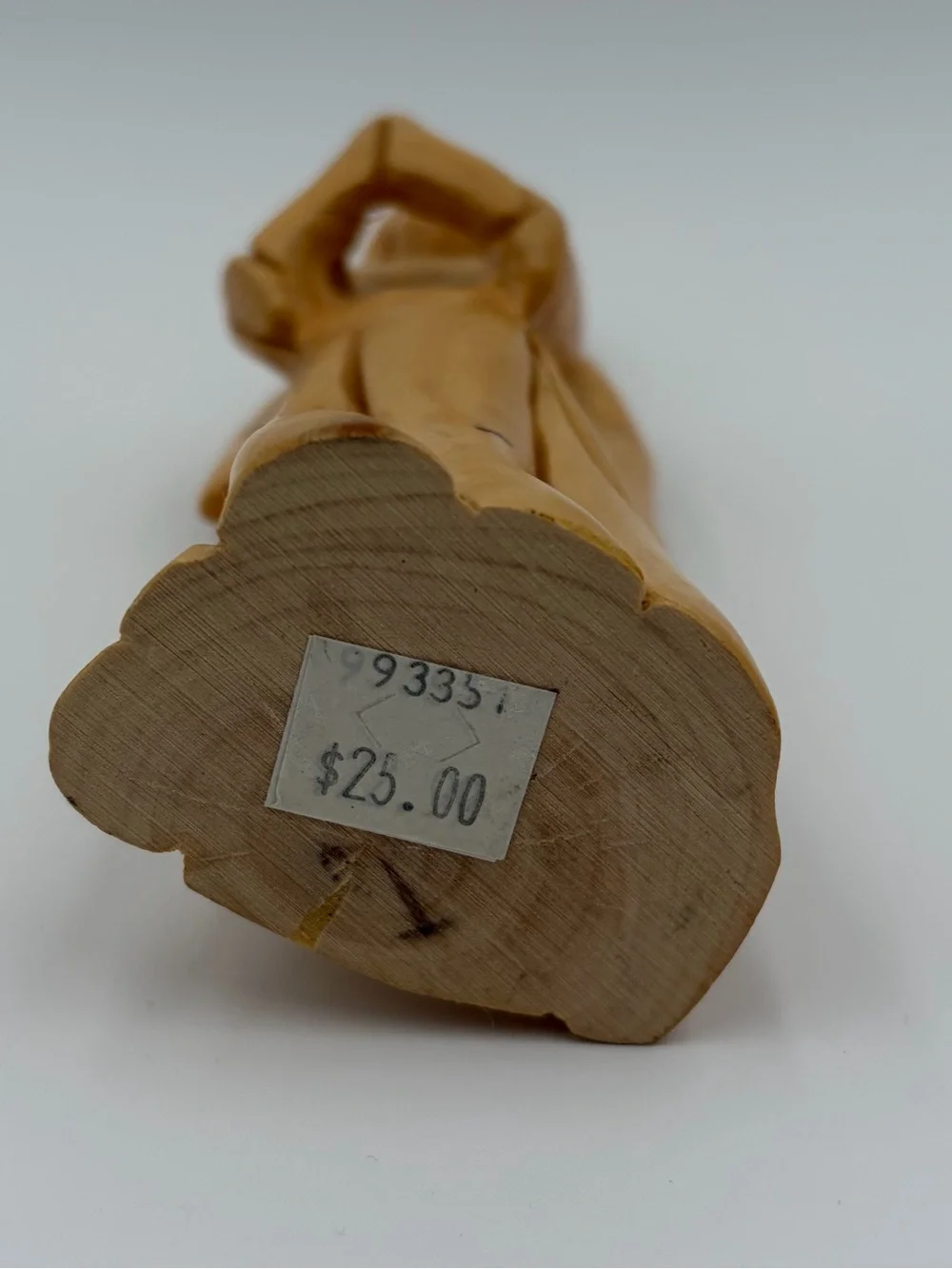 Hand Carved Wood Wooden Praying Angel Figurine Christmas 7 in